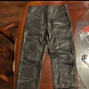 25” Custom Handmade Calfskin Leather Pants